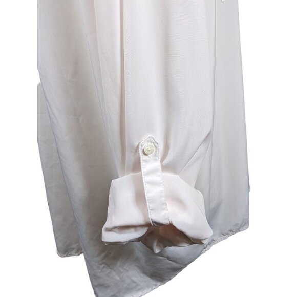 Old Navy Shirt Blouse Top Womens Plus Size XXL Light Powder Pink Long Sleeve - Picture 4 of 5